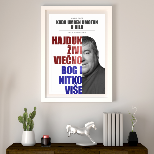 Uokvireni poster "Hajduk živi vječno"